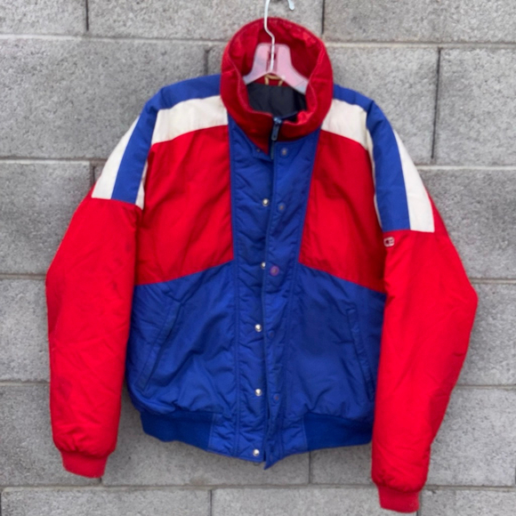 Vintage CB Sports Ski & Snowboard Jacket L Red Blue White